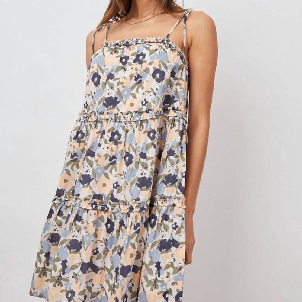 NWT RAILS CARALYN MOD FLORAL MULTI COTTON MINI DRESS size medium-A19